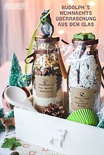 Rudolph`s Weihnachts-Überraschung aus dem Glas