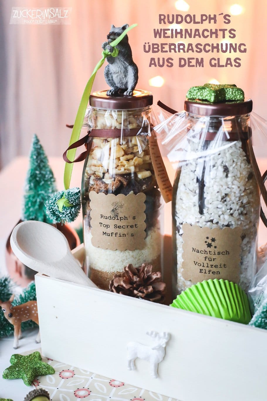 Rudolph`s Weihnachts-Überraschung aus dem Glas
