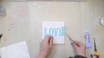 3D Buchstaben auf Leinwand