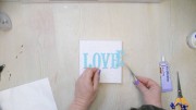 3D Buchstaben auf Leinwand