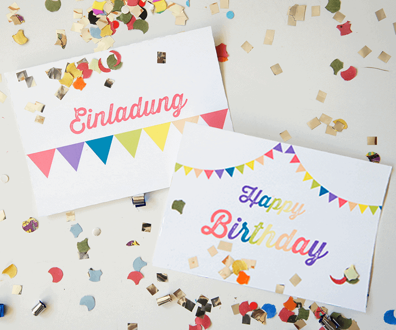 A la carte – Einladung und Happy Birthday