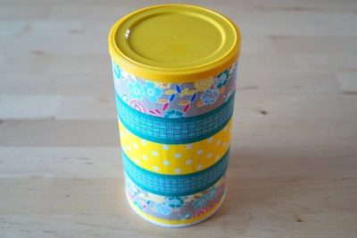 Upcycling Chipsdose mit Washi Tape