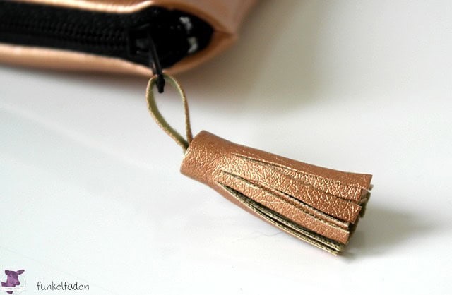 Lieblingsmäppchen aus bronzefarbenen Stoff
