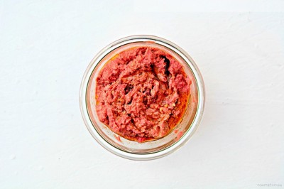 Rote Bete Hummus – mit selbst gemachter Tahini