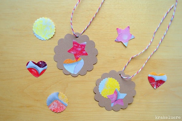 Kunterbunte Geschenkanhänger