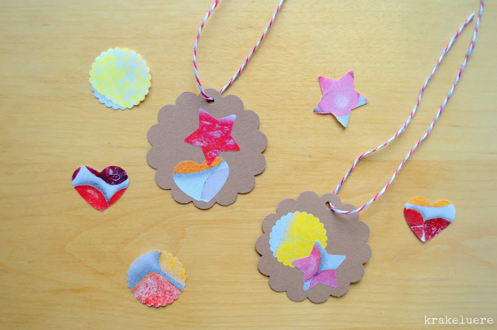 Kunterbunte Geschenkanhänger