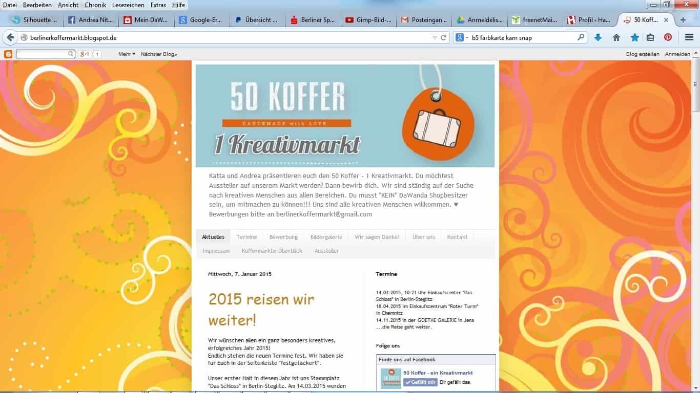 50 Koffer – 1 Kreativmarkt