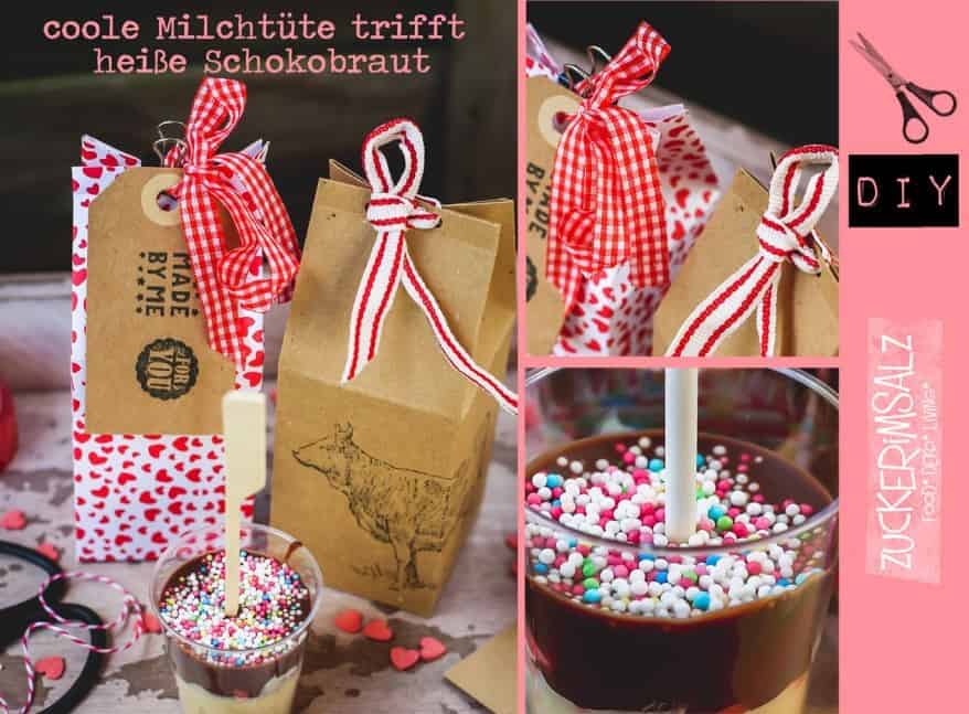 coole Milchtüte trifft heiße Schokobraut