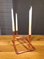 Kupferrohr-Kerzenständer