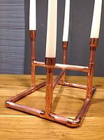 Kupferrohr-Kerzenständer