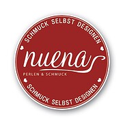Nuena Logo für handgefertigten Schmuck, Perlen und Schmuckdesign, mit Fokus auf selbstgemachte, kreative Schmuckstücke und individuelle Designs.