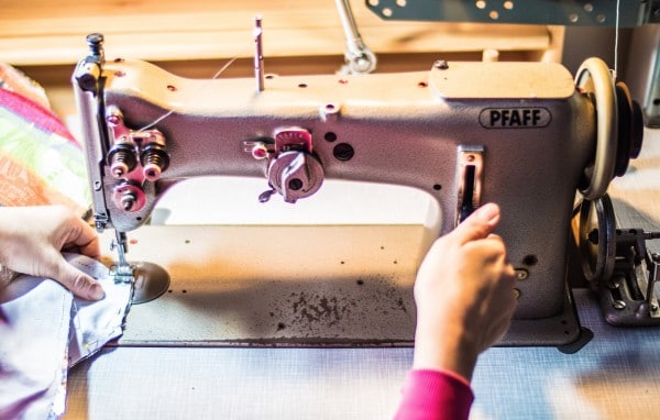 Rucksack nähen mit Industrienähmaschine