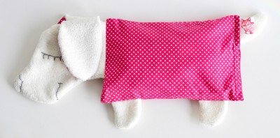 Kuschelhund mit Wärmekissen Kuschelhund mit Wärmekissen