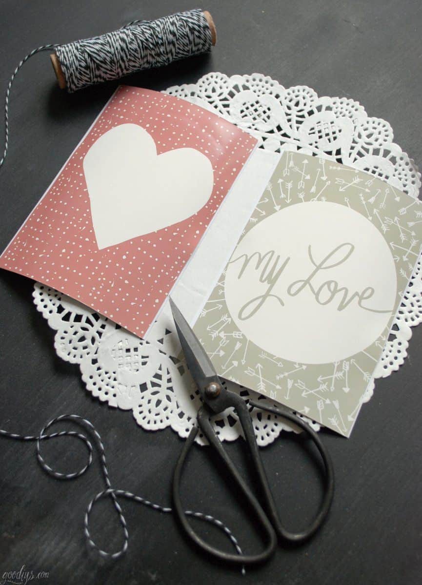 Printable für Valentinstagsgrüße