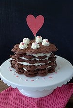 Waffeltorte für den Valentinstag