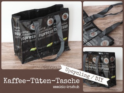 Upcycling Kaffeetüten Tasche