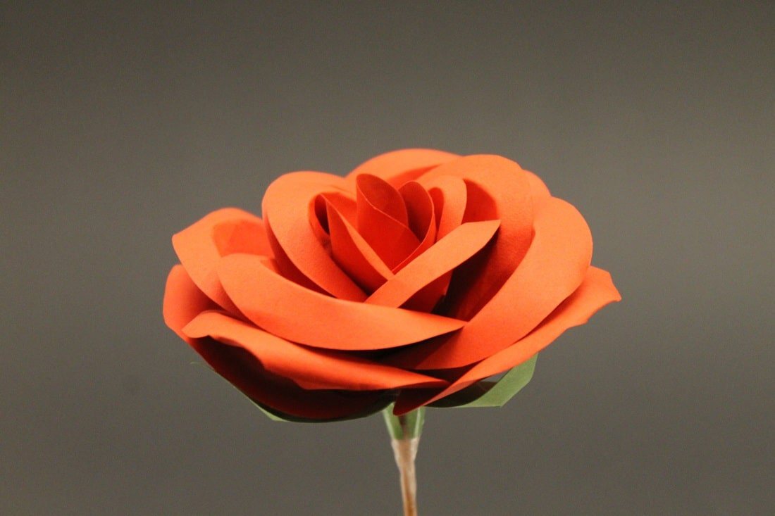 Echt wirkende Papierrosen