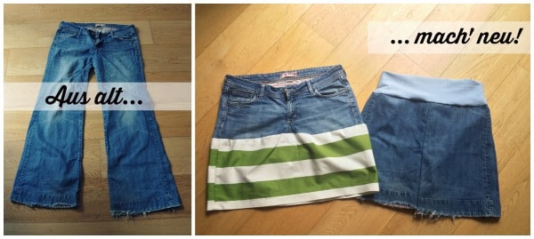 1 alte Jeans: 2 neue Jeansröcke!