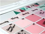 DIY Wandkalender aus Farbkarten