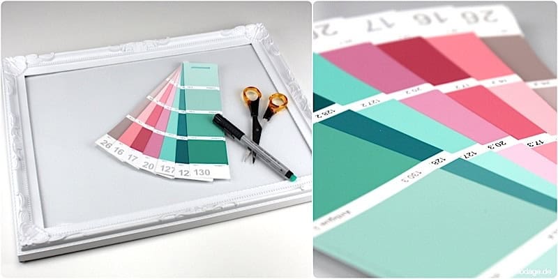 DIY Wandkalender aus Farbkarten