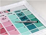DIY Wandkalender aus Farbkarten