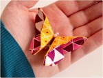 Origami Schmetterling aus Stoffresten nähen