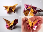 Origami Schmetterling aus Stoffresten nähen