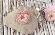 Shabby Chic Täschchen und Brosche