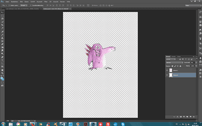 Kreatives Monster mit lila Farbe, große Augen und freundlichem Ausdruck, ideal für Printables und Cliparts im kreativen Design.