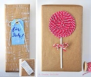 Geschenkverpackungen mit Bäckergarn