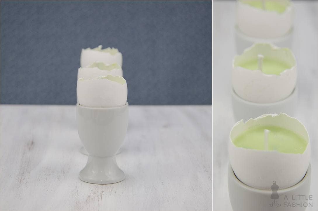 DIY-Kerzen aus Eierschalen