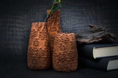 DIY: Kupfervasen aus Cremefine-Fläschen