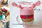 Eiermützchen ‚EggyMop‘ – Osterschmuck und Eierwärmer