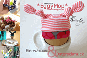 Eiermützchen ‚EggyMop‘ – Osterschmuck und Eierwärmer