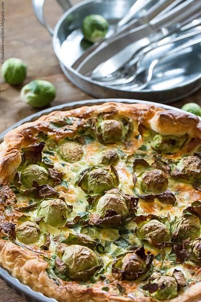Eine Rosenkohl-Blätterteig-Quiche!