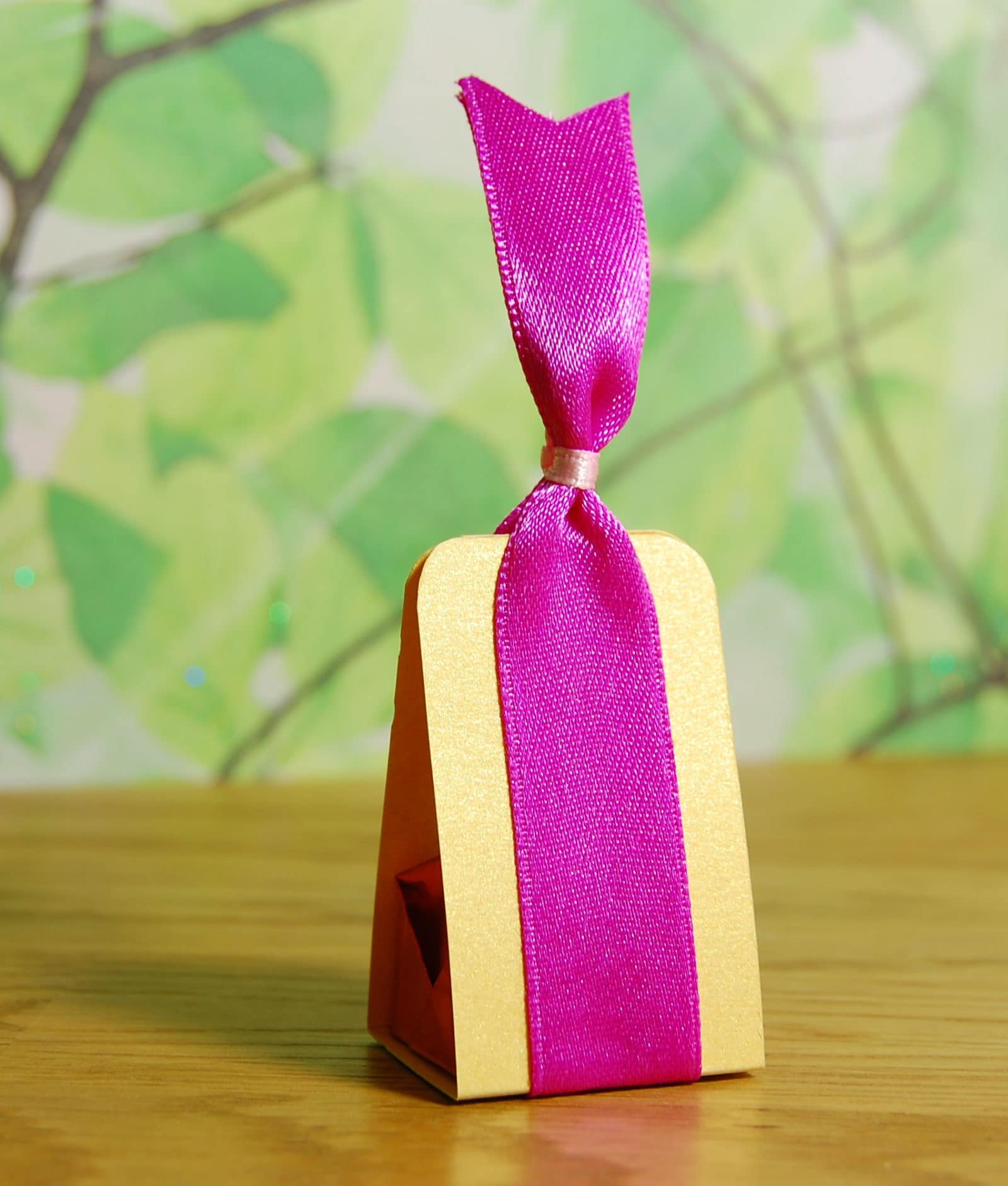Kleine Praline als Gastgeschenk