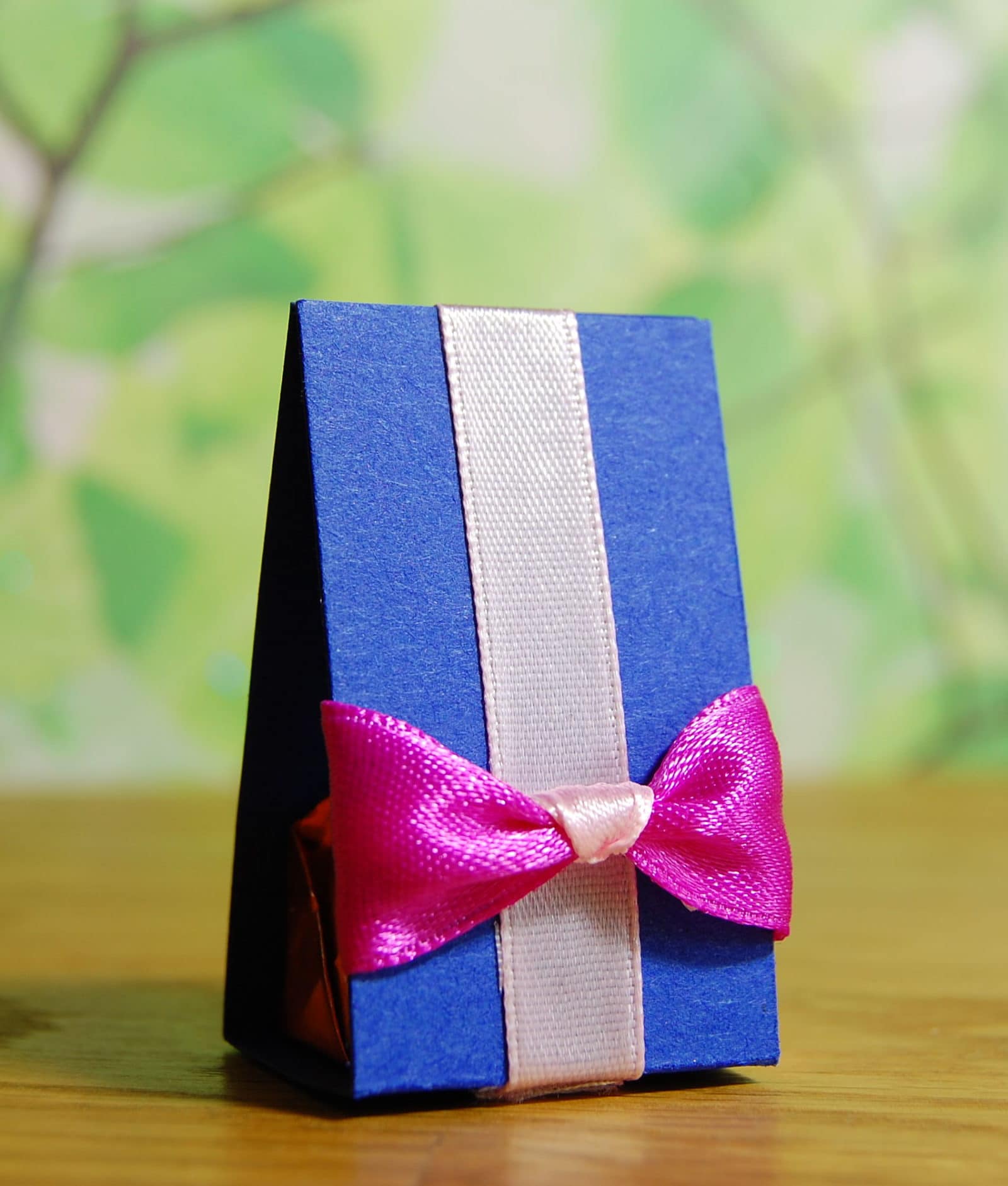 Kleine Praline als Gastgeschenk