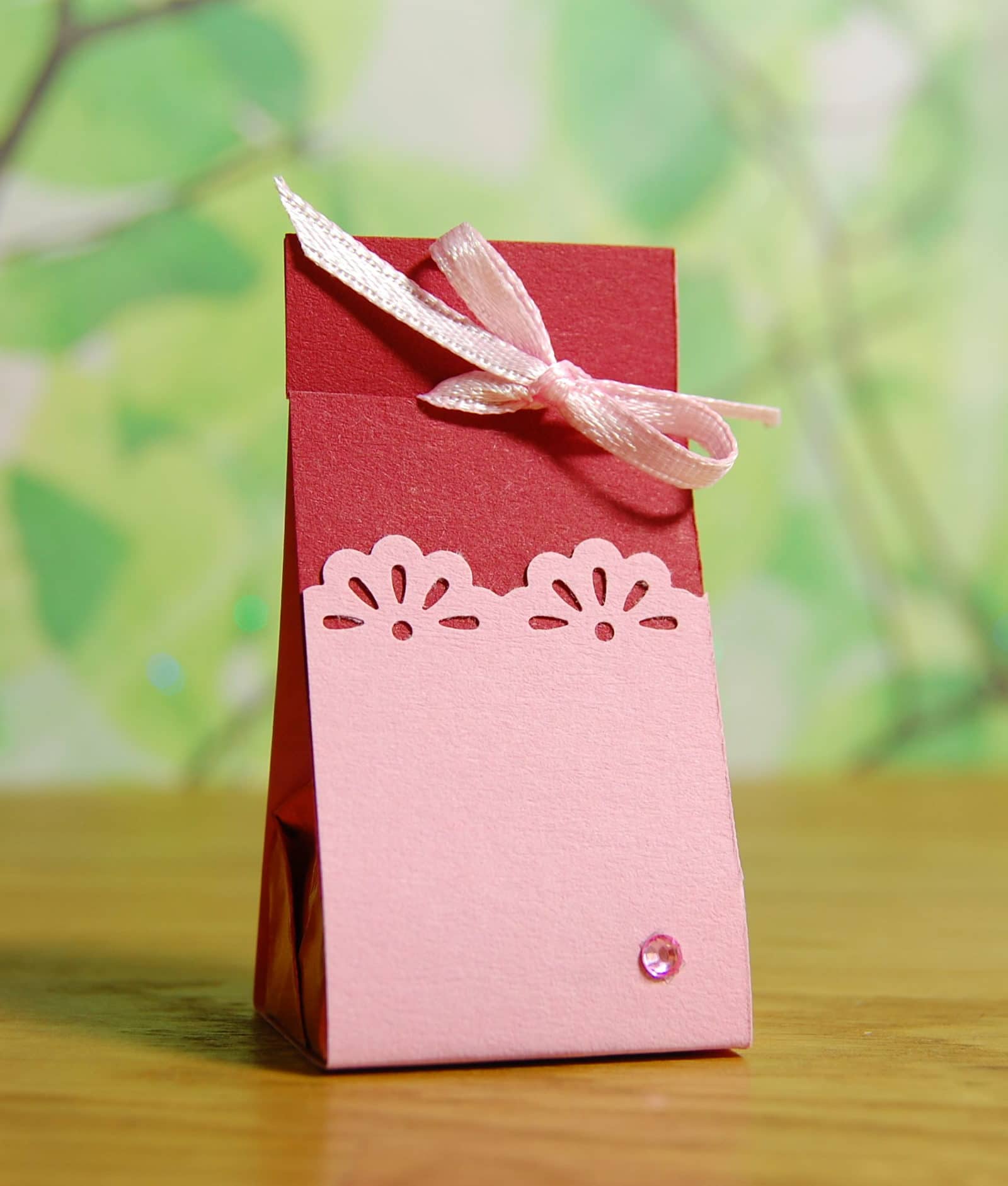 Kleine Praline als Gastgeschenk