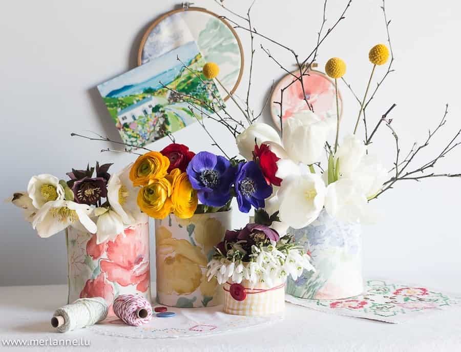 Flower Power Dosen-Upcycling