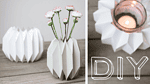 Geometrische Vase & Windlicht im Origami-Design