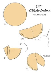 Glückskekse aus Filz