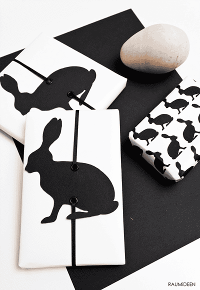 Hasen als Geschenkanhänger