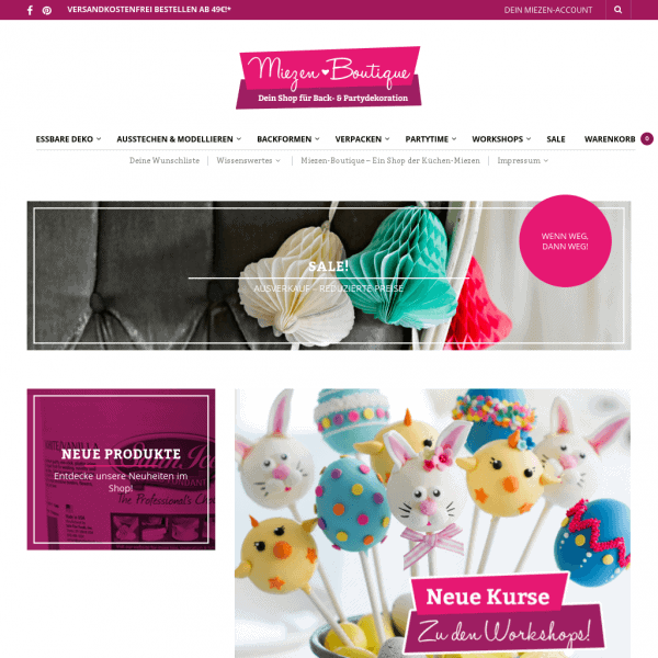 Miezen-Boutique · Dein Shop für Back- & Partydekoration.