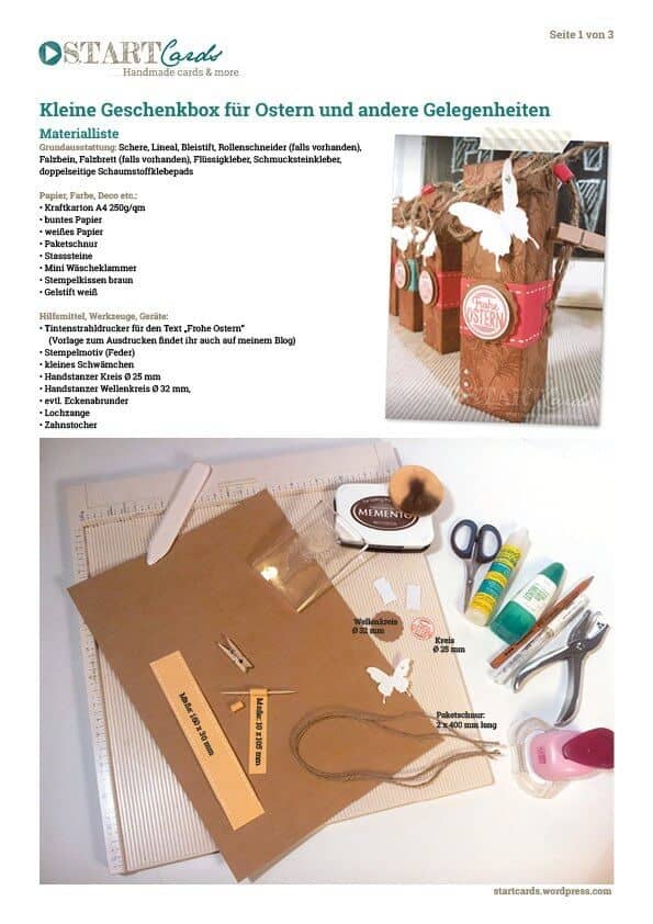 Kleine Geschenkbox für Ostern und andere Gelegenheiten