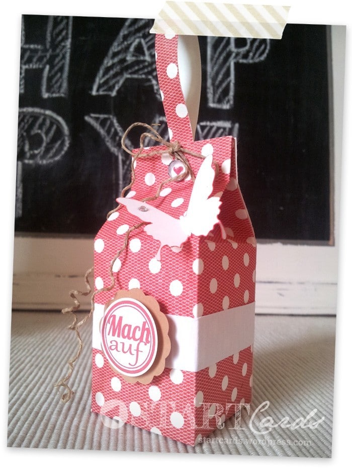 Kleine Milchtüten Geschenkverpackung