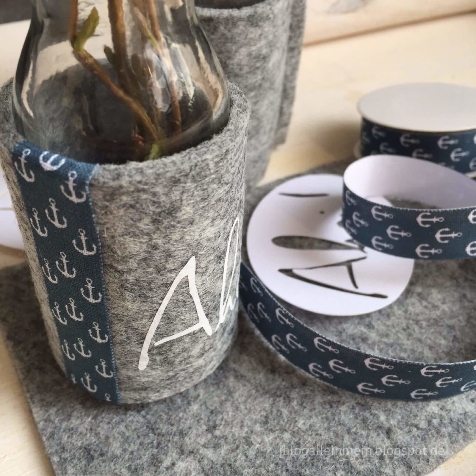 Kleine Vase in Filz… Ahoi!