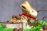 Mandel-Karamell-Osternester mit Vollmilch-Schokoladeneiern