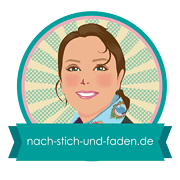 Logo von HANDMADE Kultur mit einer lachenden Frau, die handgemachte Produkte repräsentiert, und dem Text nach-stich-und-faden.de, ideal für kreative Handwerkskunst und DIY-Projekte.