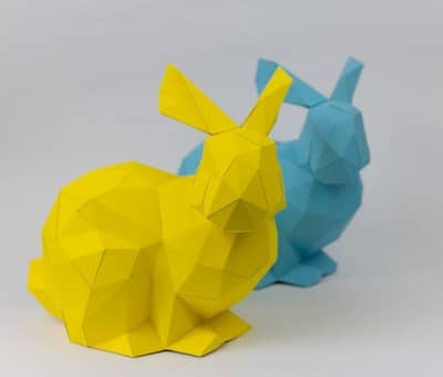 Polygon-Osterhase aus Papier