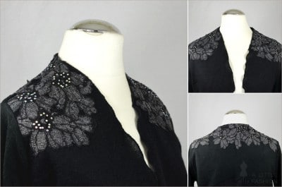 Spitzenteil: Strickjacke mit Spitze aufhübschen